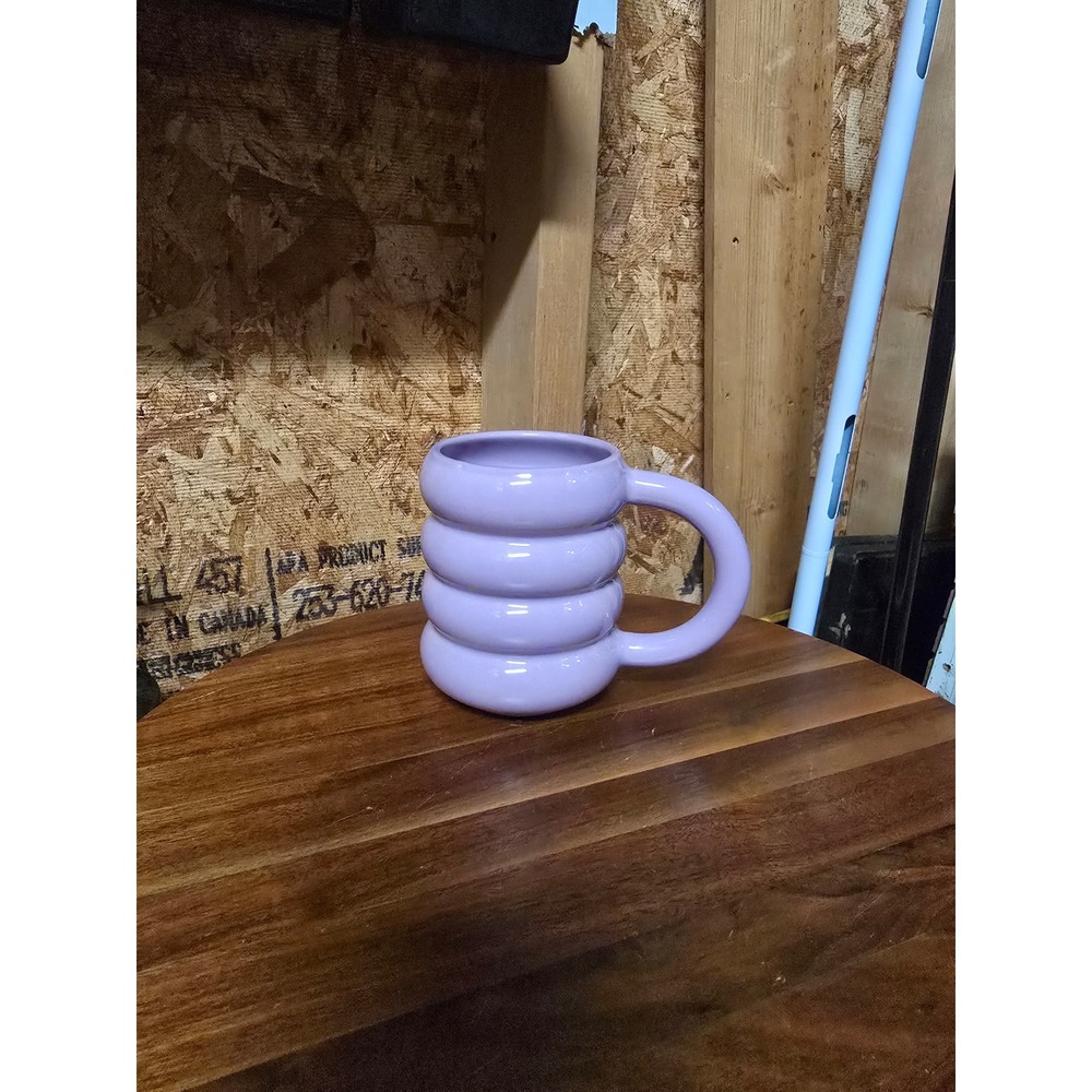 Room Essentials Bubble Coffee Cup Lavender Purple Stoneware Unique Mug